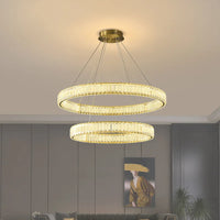 Lustre LED en cristal fantaisie : Lumière suspendue modern.