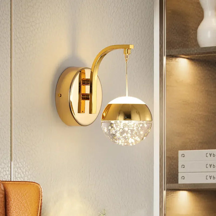 Applique murale LED en cristal doré Luxe Essentials
