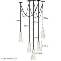 Plafonnier LED Suspendu en Marbre Sur-Mesure 2024 - Luxe Illuminé