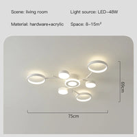Plafonnier LED Blanc Décoratif avec Télécommande 2023