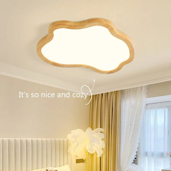Plafonnier nordique en bois minimaliste - Élégance scandinave