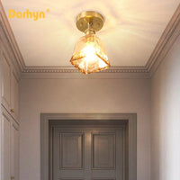 Lustre plafonnier nordique en verre pour Loft et maison industrielle