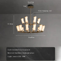 Lustre LED en verre design moderne de luxe 2024 - Édition Prestige