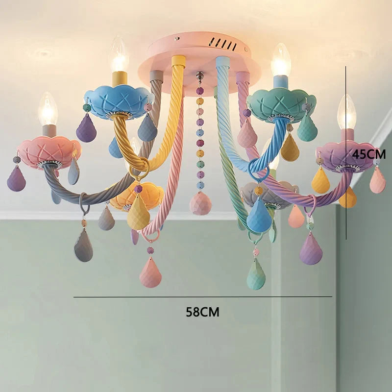Lustre Crystal Candle LED suspensions