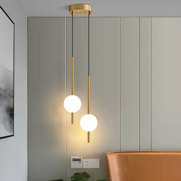 Suspension LED Or et Globe