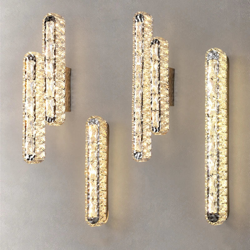 Applique Murale LED Moderne en Cristal Rectangulaire Nordique - Luminance Nordica
