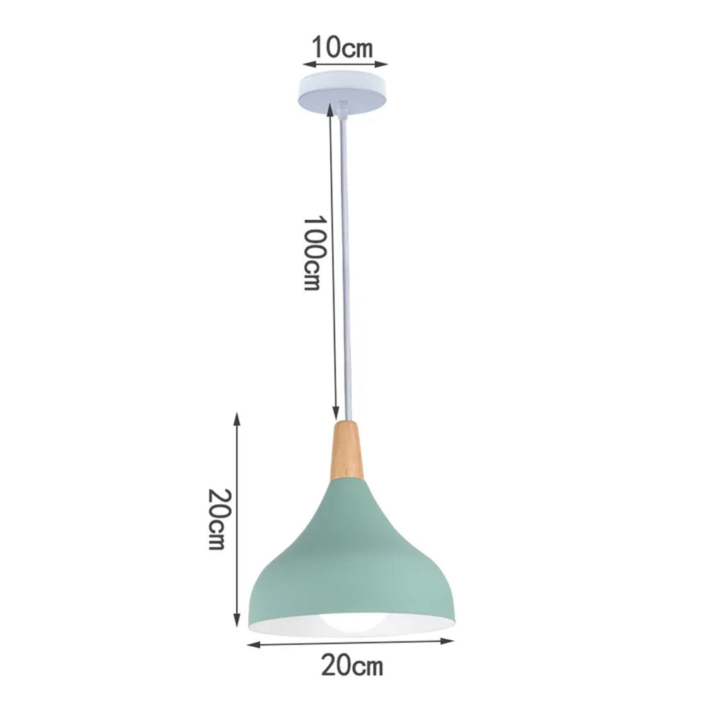 Suspension nordique en bois et métal - Vert éclatant