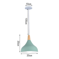Suspension nordique en bois et métal - Vert éclatant
