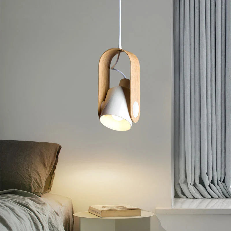 Lustre de chevet japonais en bois - Élégance moderne nordique