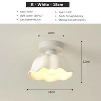 Plafonnier LED Crème en Céramique et Verre