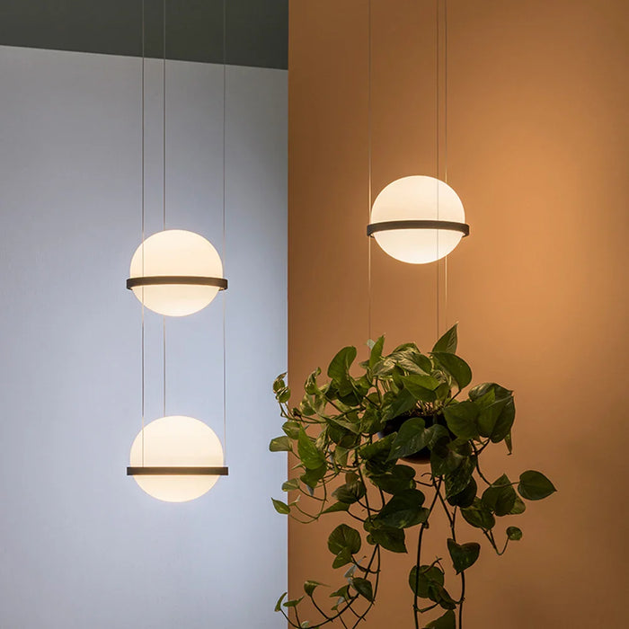 Lustre Nordique Moderne avec Pot de Fleur et LED Intégrée