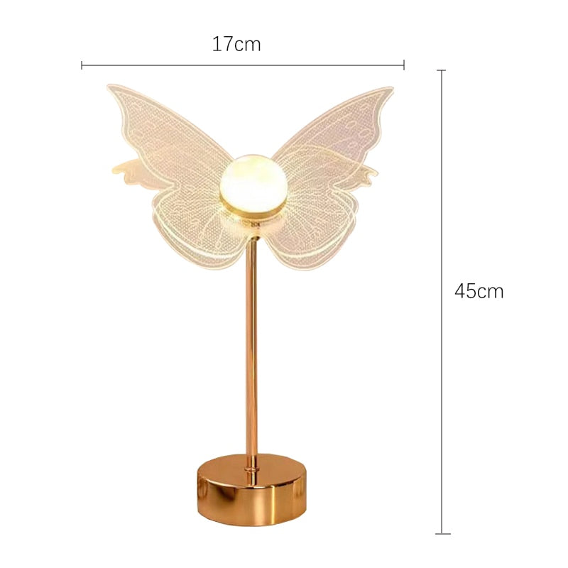 Lampe à poser vintage en métal doré Anila LED