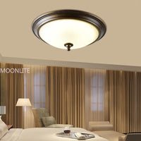 Plafonnier LUMIÈRE D'AMBIANCE LED rond or/noir/Bronze pour couloir salon cuisine