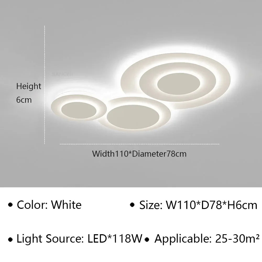 Plafonnier LED minimaliste au design contemporain