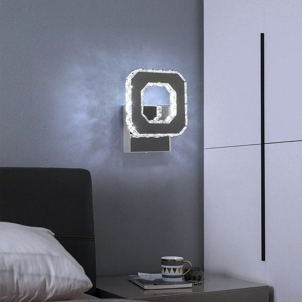 Applique murale LED en cristal de luxe moderne minimaliste