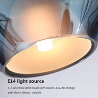Suspension luminaire LED nordique avec abat-jour en verre