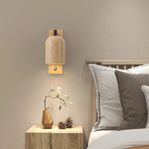 Applique Murale LED en Pierre Naturelle pour Hôtel - Interrupteur inclus
