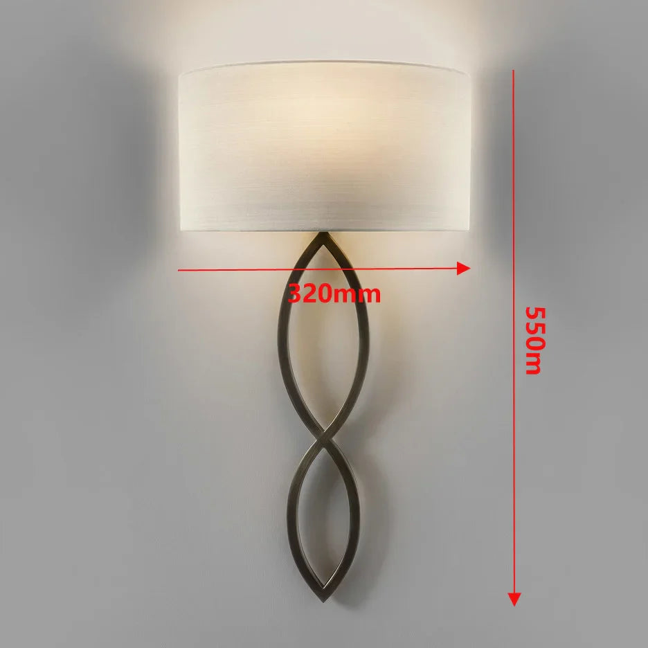 Applique murale LED en tissu avec cercle créatif en fer - Éclairage moderne de qualité