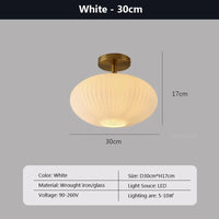 Plafonnier en verre LED nordique pour salle de bain, salon et chambre