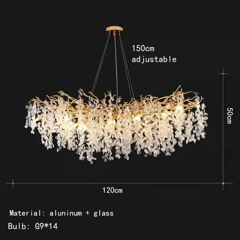 Applique murale LED en cristal et aluminium doré - Nouveauté Art Déco