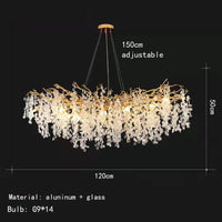 Applique murale LED en cristal et aluminium doré - Nouveauté Art Déco