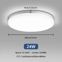 Plafonnier LED Ultra Mince - Forme Ronde & Carrée