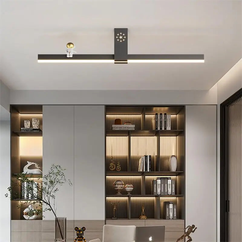 Lustre Nordique Minimaliste Bande LED Créative et Personnalisée