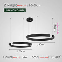 Lustre Anneau Nordique LED Réglable pour Salle à Manger - Collection Maison Luminaires