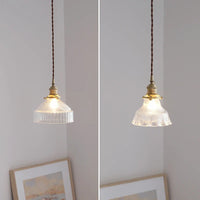 Suspension vintage en laiton et verre japonais pour un éclairage de maison authentique