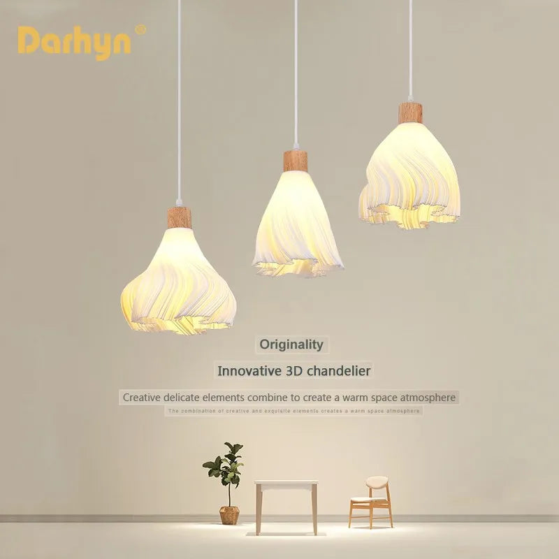 Suspension LED en verre au design nordique contemporain