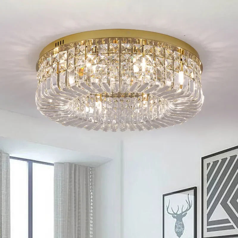 Plafonnier Led en cristal au design contemporain
