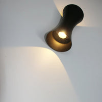 Applique murale étanche extérieure 12W LED COB en aluminium noir IP65 - Marque Lumibright