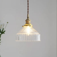 Suspension vintage en laiton et verre japonais pour un éclairage de maison authentique