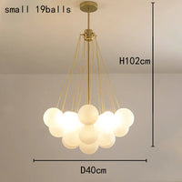 Lustre Boule de Verre Moderne LED Suspension Nordique Suspendu - Édition Lumière Design