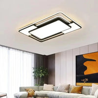 Lustre carré Moderne en Fer avec LED pour Éclairage Intérieur