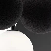 Lampe suspendue design avec cordon réglable en PVC et ampoule en verre