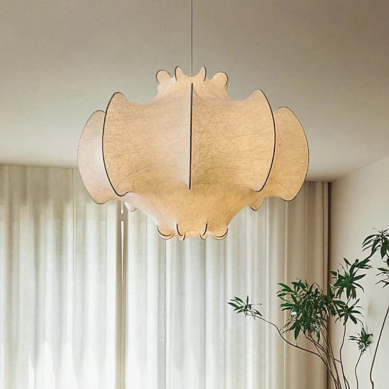 Lustre nordique créatif en soie Wabi-Sabi LED décoratif - Édition Limitée