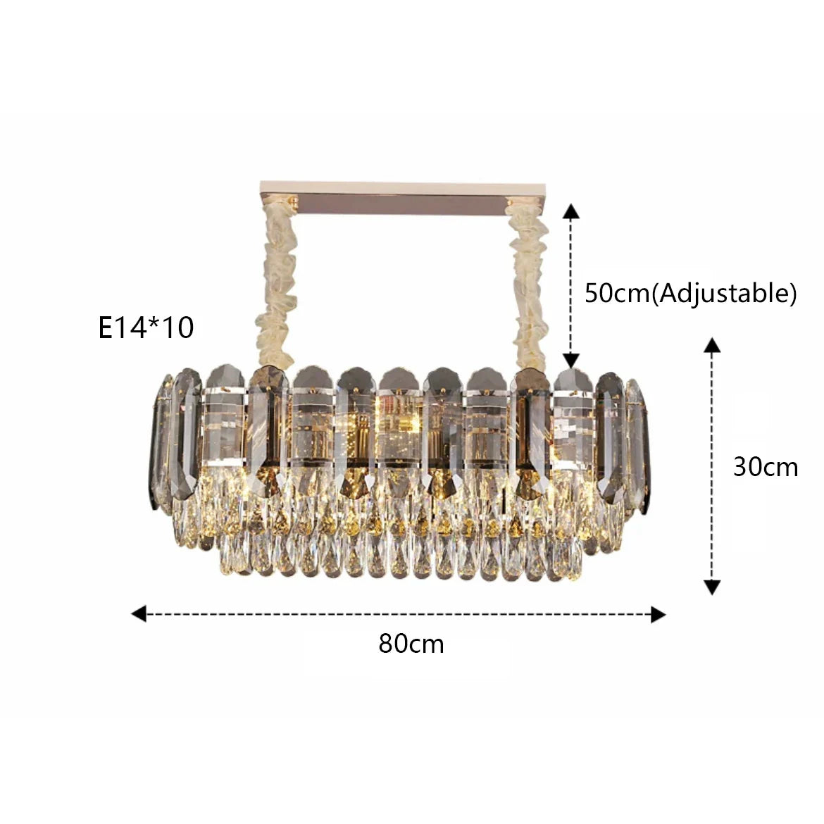Plafonnier LED de Luxe en Cristal - Collection 2024