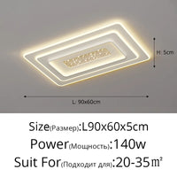 Plafond moderne à LEDs lampe pour chambre cuisine étude éclairage salon luminosité réglable Led plafonnier luminaire