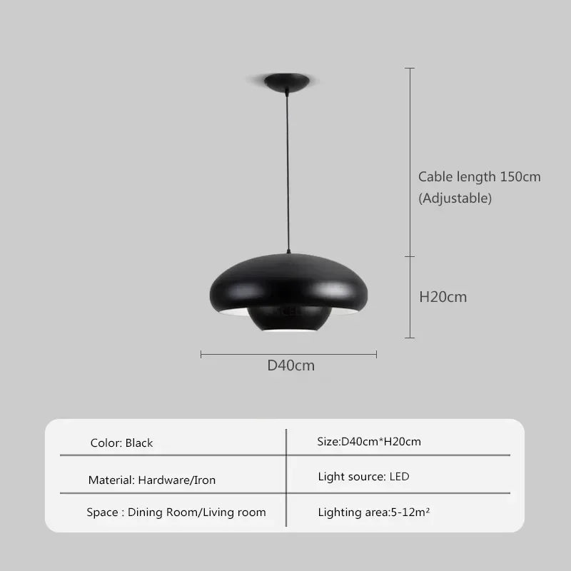 Suspension LED Nordic Champignon suspendu - Design Épuré