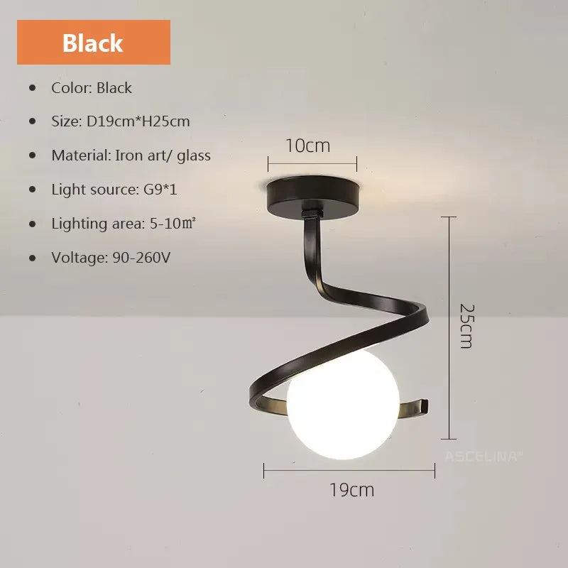 Plafonnier en verre noir et or moderne pour éclairer votre intérieur