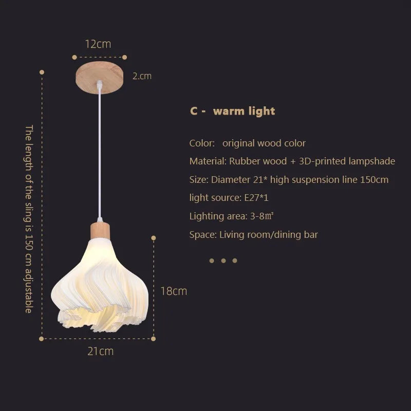 Suspension LED en verre au design nordique contemporain