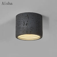 Spot LED nordique Wabi-sabi en résine pour un éclairage élégant et moderne dans la maison