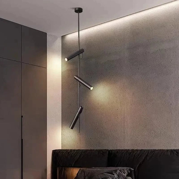 Lampe Suspendue LED Moderne Rotative avec 1/2/3 Têtes pour Intérieur - Luminaé