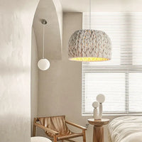 Lustre nordique en corde tricotée Wabi Sabi E27 LED Suspension Luminaire