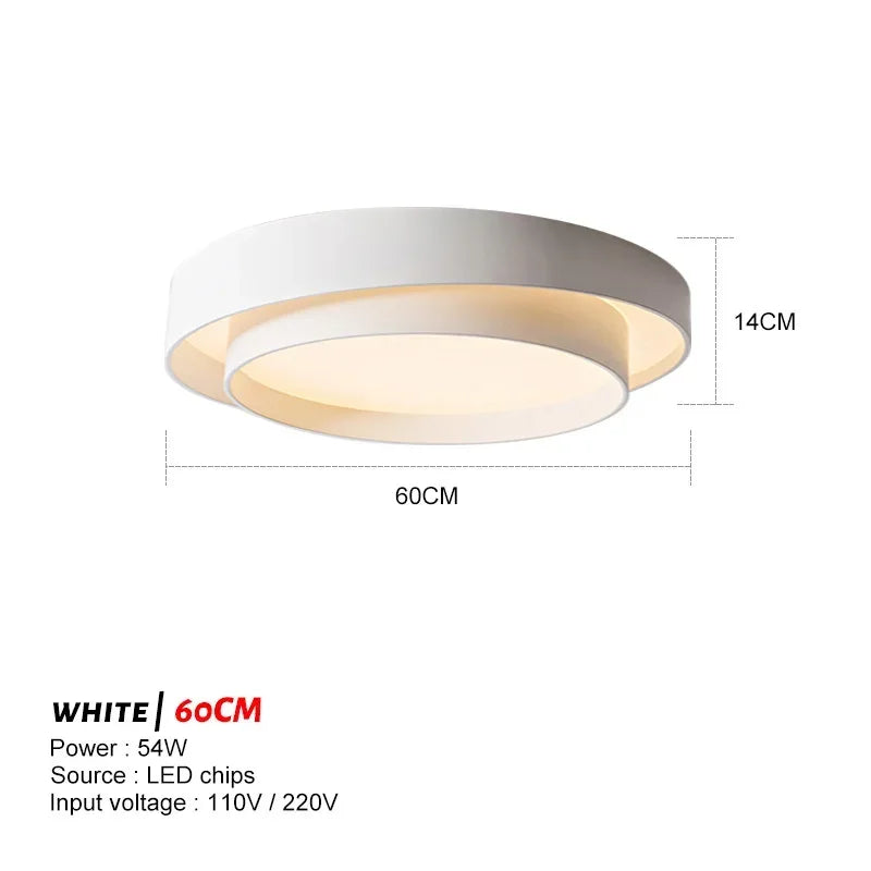 Plafonnier LED moderne circulaire avec télécommande - Marque XYZ