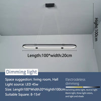Suspensions LED élégantes pour salle à manger.