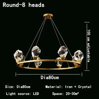 Lustre Nordique LED en Cristal pour Décoration Intérieure - Élégance Scandinave
