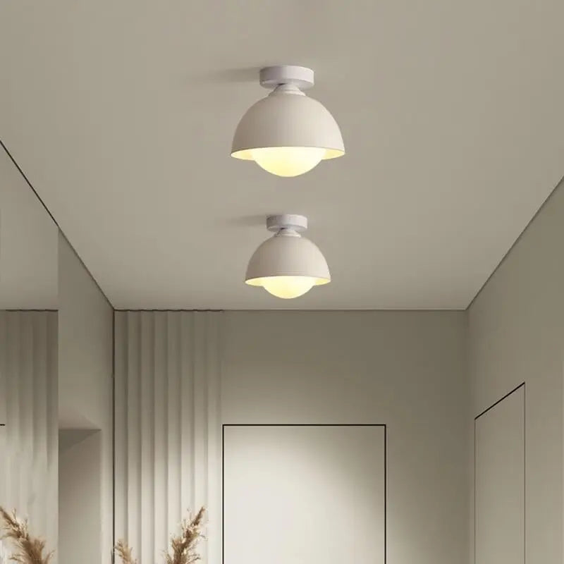 Plafonnier LED nordique rond pour allée et balcon - Style Scandinave