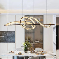 Lustre Moderne Design Cristal pour Salle à Manger - Éclairage Intérieur Luxe